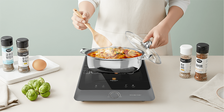 Bếp từ SEOUL-CEH-106-I-GR/CF inverter tiết kiệm điện