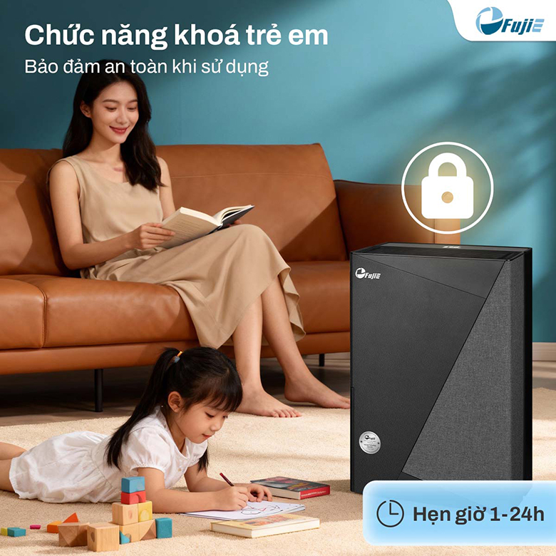 Điều khiển thông minh qua điện thoại - Máy hút ẩm Fujie HM-930ED