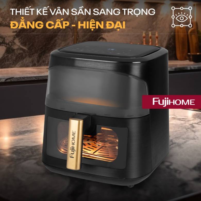  Nồi chiên không dầu Fujihome A8DG1 8.0 Lít - Thiết kế hiện đại
