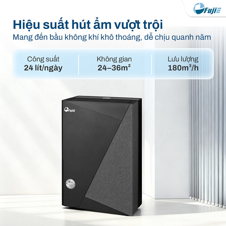 Hiệu suất hút mạnh mẽ - Máy hút ẩm Fujie HM-924ED