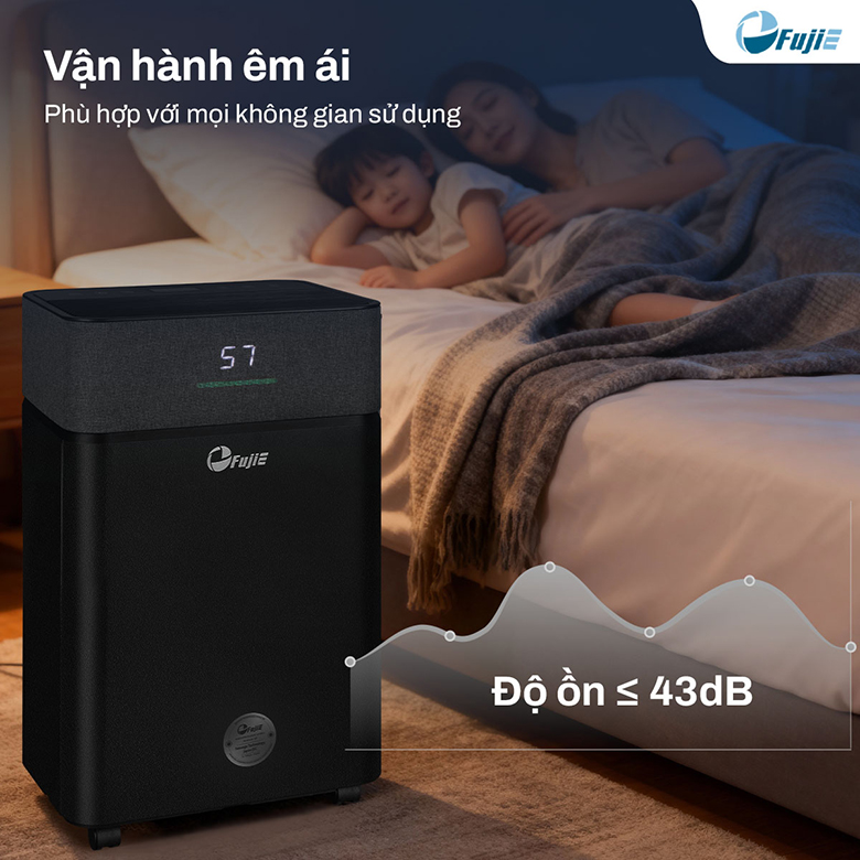 Vận hành êm ái - Máy hút ẩm Fujie HM-920ED