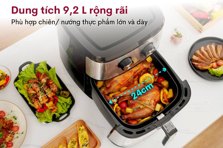 Nồi chiên không dầu Fujihome A9 9.2 Lít rộng rãi