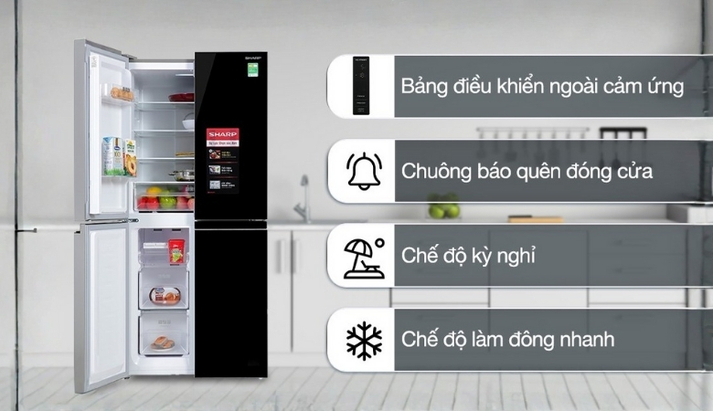 Tủ lạnh Sharp trang bị nhiều tính năng thông minh tiện lợi