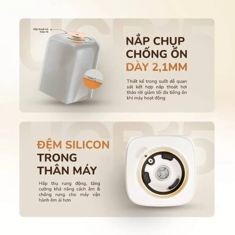 Máy làm sữa hạt UNIE UCB15 1.5 lít - Công nghệ giảm ồn 30%