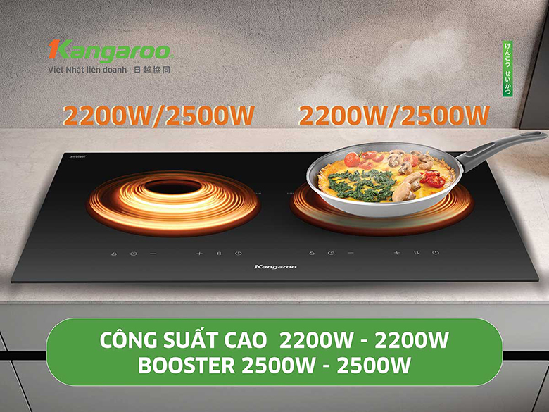 Bếp từ đôi Kangaroo KGIC50D3C công suất mạnh mẽ