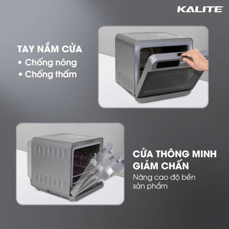 Nồi chiên hơi nước KALITE ULTRA 360 20L - Cửa thông minh giảm chấn, tăng độ bền