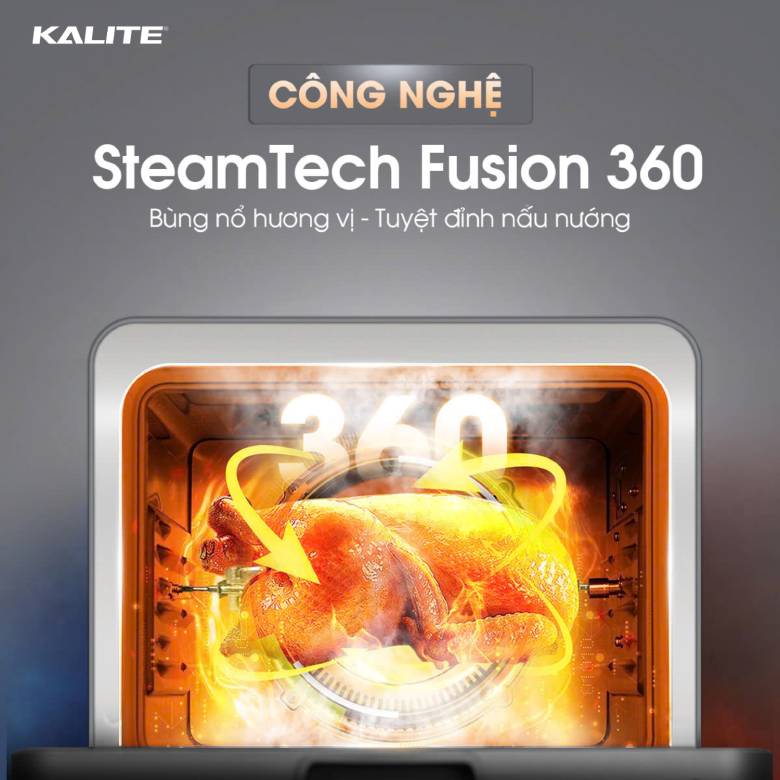 Nồi chiên hơi nước KALITE ULTRA 360 20L - Công nghệ Steam Tech Fusion