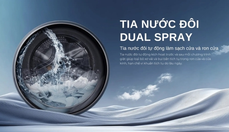 Máy giặt Aqua tự làm sạch lồng giặt Smart Dual Spray