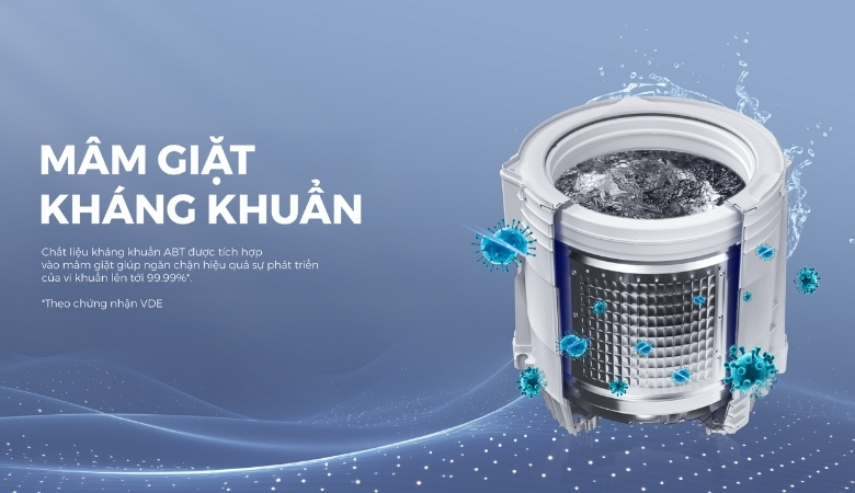 Mâm giặt kháng khuẩn ABT của máy giặt Aqua