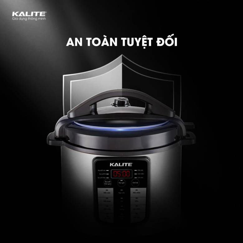  Nồi áp suất điện Kalite KPC6088 6L - An toàn tuyệt đối với cảm biến ngắt nhiệt