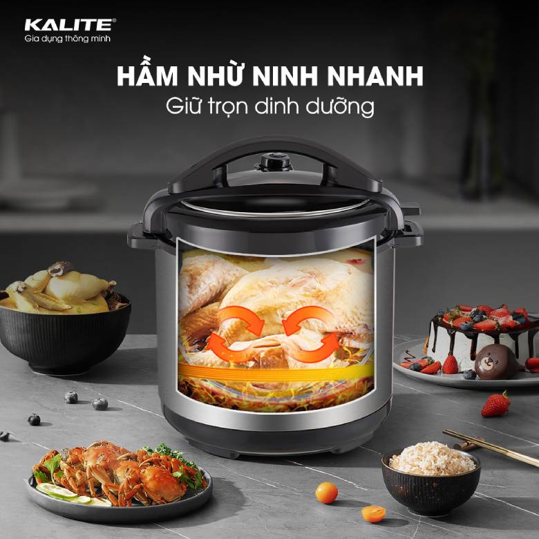  Nồi áp suất điện Kalite KPC6088 6L - Hầm nhừ ninh nhanh