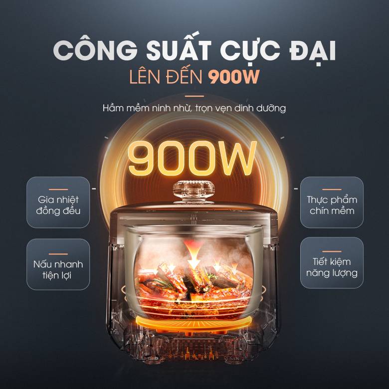  Nồi áp suất điện Kalite KPC5001 5L - Công suất 900W