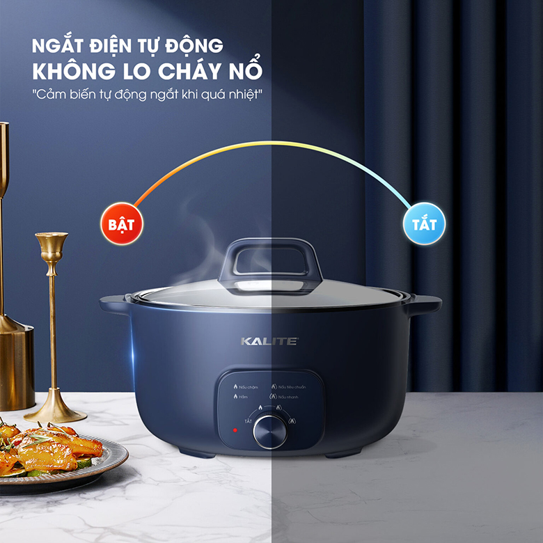 An toàn tối đa - Nồi lẩu đa năng Kalite KL568-S 6 lít