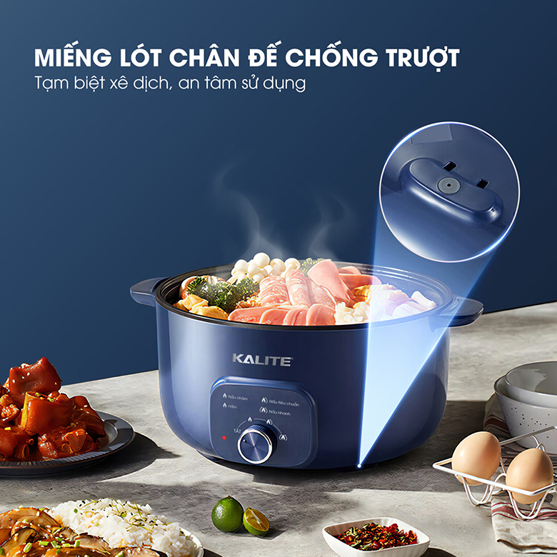Chân đế chống trượt - Nồi lẩu đa năng Kalite KL568-S 6 lít