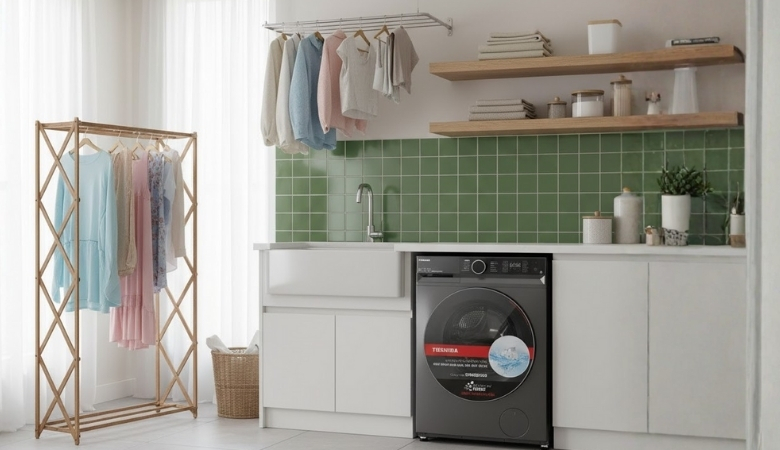 Máy giặt Toshiba thiết kế hiện đại tinh tế