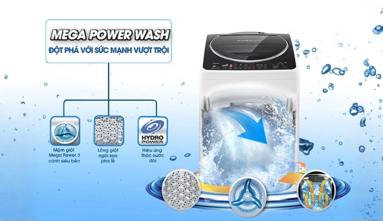 Mâm giặt Mega Power máy giặt Toshiba