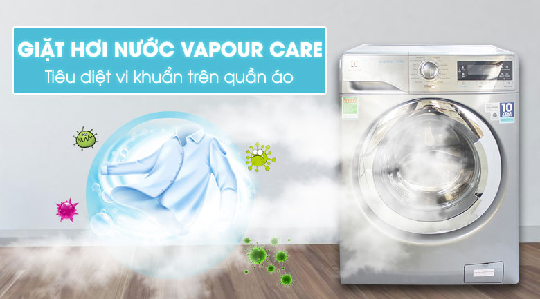 Máy giặt Electrolux với công nghệ giặt hơi nước Vapour Care