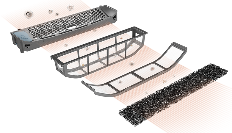 Toshiba TD-T25BS110HWV(MG) có bộ lọc 4 lớp