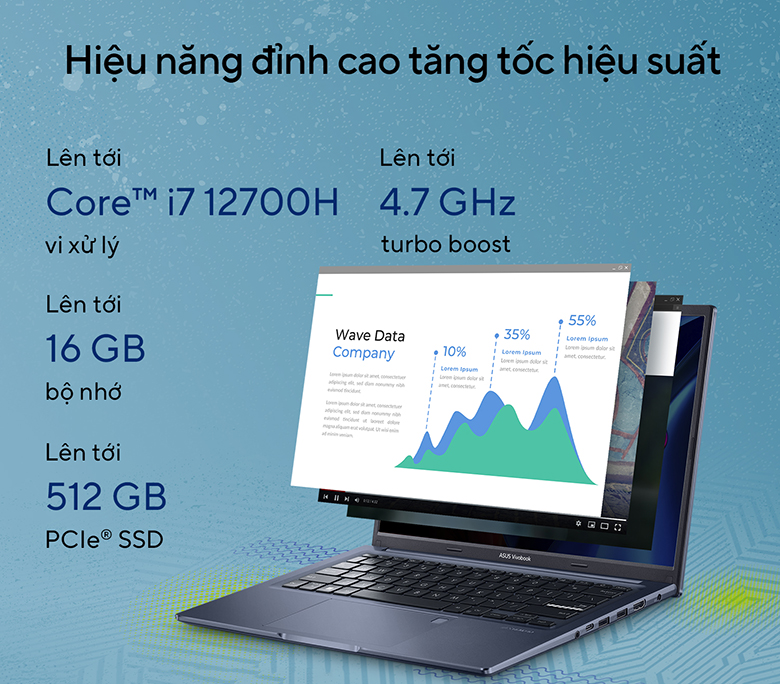 Laptop Asus Vivobook A1503ZA-L1421W hiệu năng ổn định
