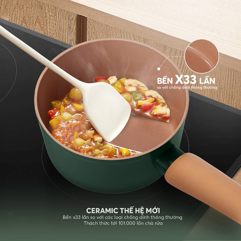  Quánh chống dính ceramic Elmich Harmony EL 540PT16 - Chống dính Ceramic thế hệ mới