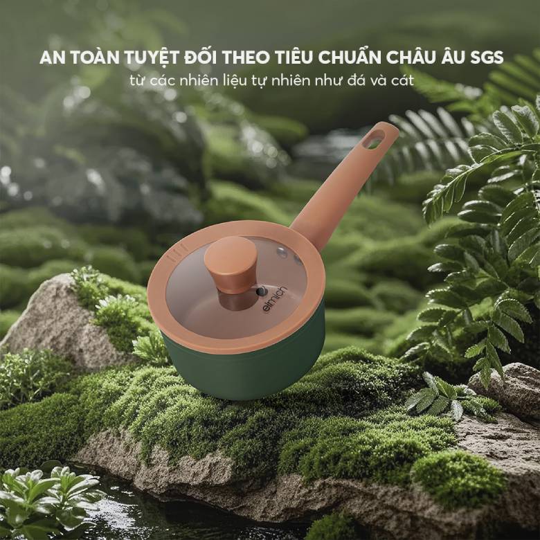  Quánh chống dính ceramic Elmich Harmony EL 540PT16 Size 16cm