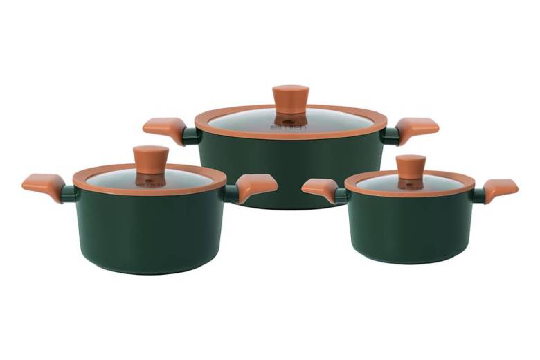  Bộ nồi chống dính Ceramic Elmich Harmony EL5246PT01 Size 18, 20, 24cm