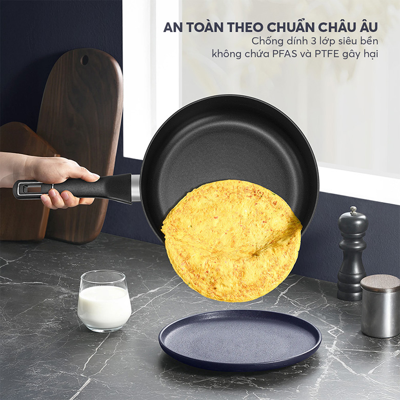 Lớp chống dính Teflon - Chảo chống dính nhập khẩu Elmich EL8086 