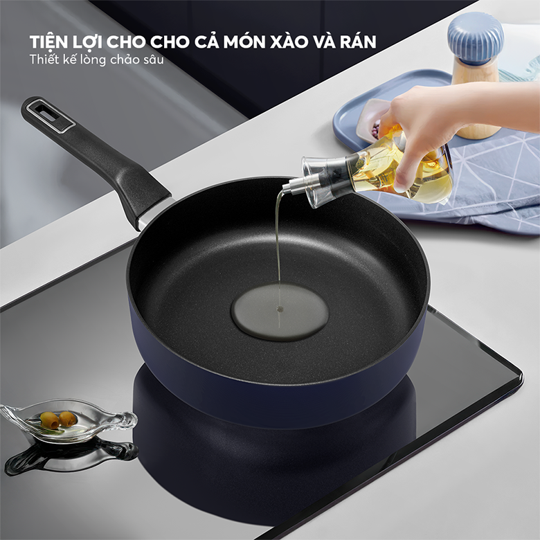 Dễ vệ sinh - Chảo chống dính nhập khẩu Elmich EL8086 