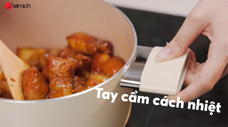 Tay cầm cách nhiệt - Bộ nồi chống dính Ceramic Elmich EL5240BE01