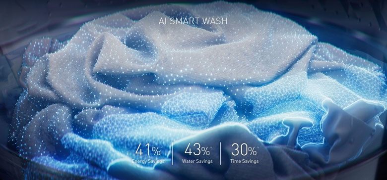 Máy giặt Panasonic cảm biến AI Smart Wash