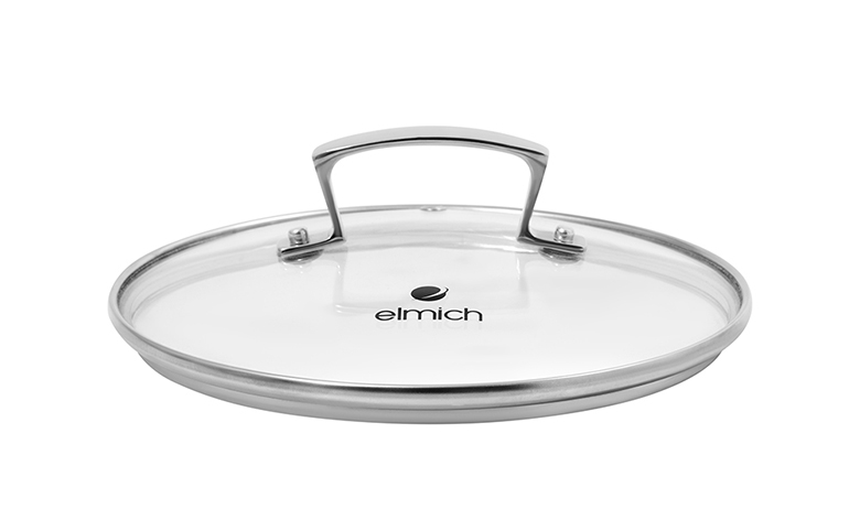 Vung kính chịu lực - Bộ nồi inox liền khối Elmich Premium EL3100