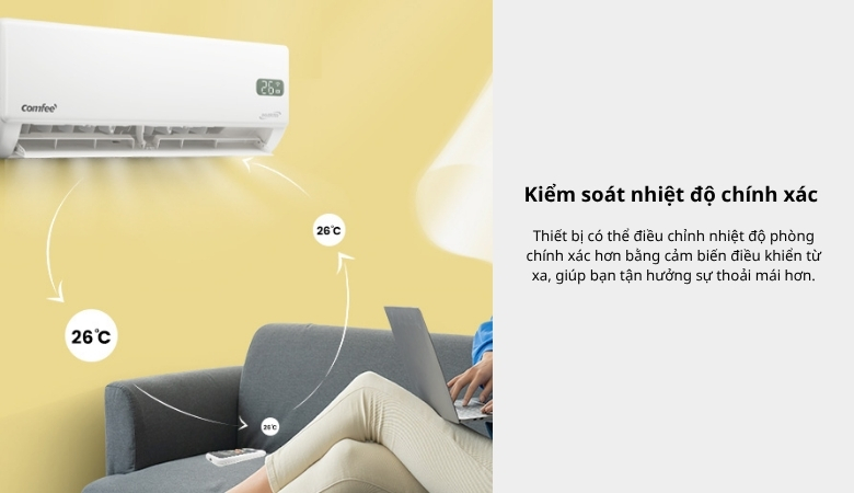 Điều hoà Comfee có cảm biến nhiệt độ thông minh