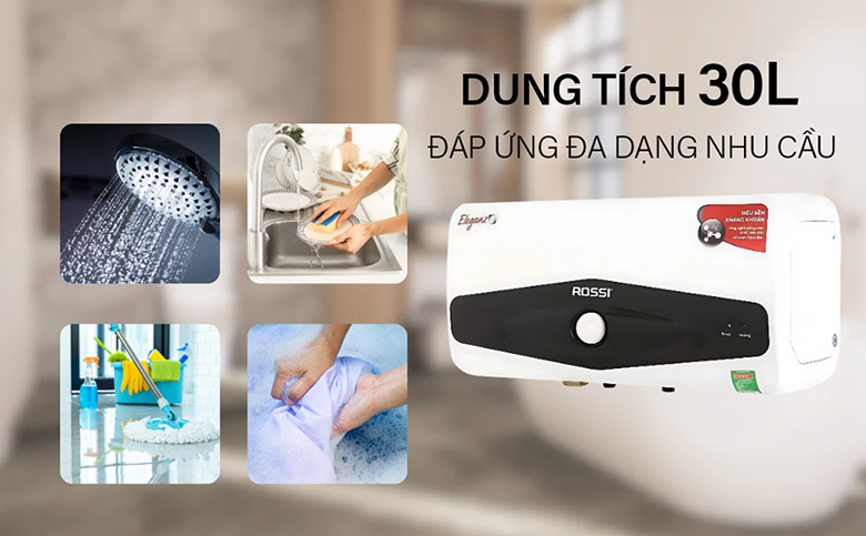 Dung tích 30 lít - Bình nước nóng Rossi Eleganz-C REC30SL 30 lít 2500W 