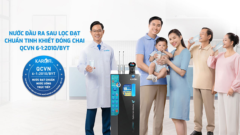 Máy lọc nước Karofi KAE-S86 với chất lượng nước đạt chuẩn