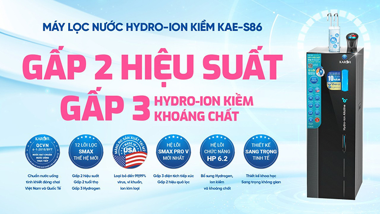 Máy lọc nước nóng lạnh Karofi KAD-M29