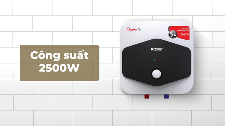 Làm nóng nhanh - Bình nước nóng gián tiếp Rossi Eleganz-C 15 Lít REC15SQ
