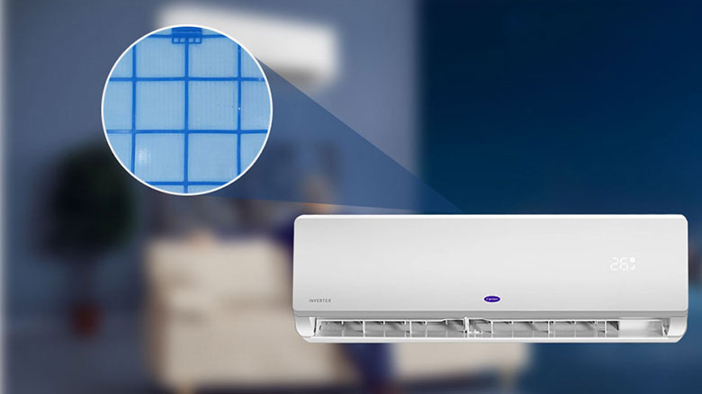 Điều hòa Carrier với màng lọc kháng khuẩn khử mùi