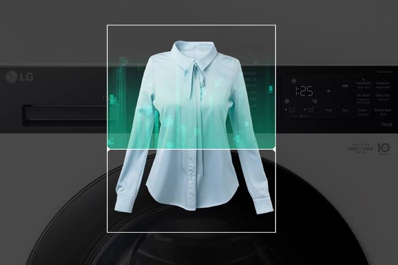  Máy giặt LG Inverter 10kg FX1410N5W lồng ngang - Giặt thông minh AI DD™ 