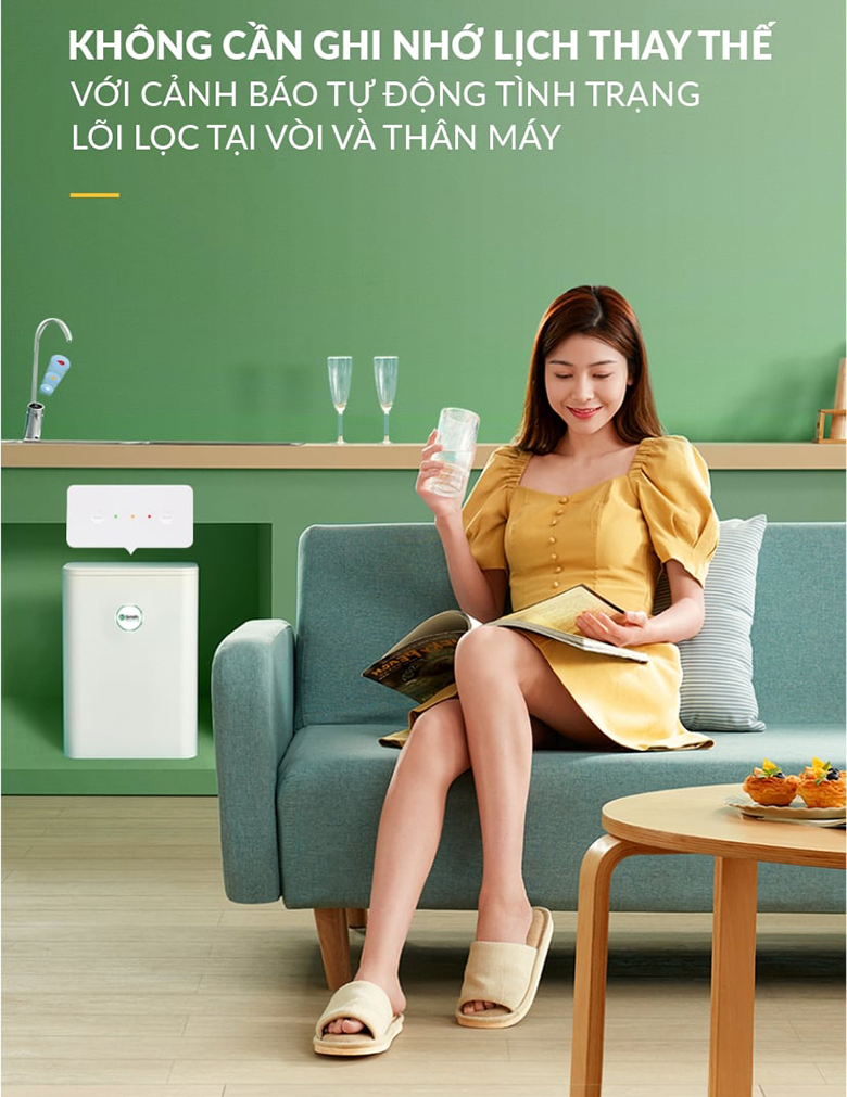 Lọc nước AO Smith S400 có hệ thống cảnh báo thay lõi