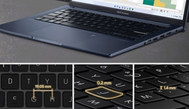 Laptop Asus bàn phím thiết kế tiện lợi
