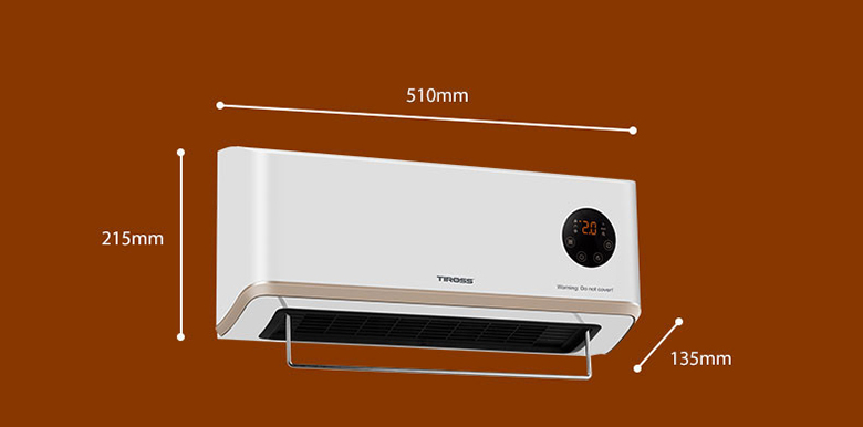 kích thước Sưởi nhà tắm treo tường PTC Tiross TS9293