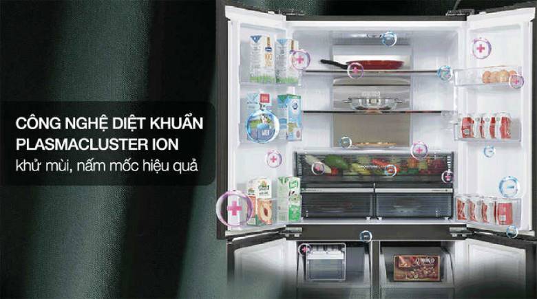 Tủ lạnh Sharp Inverter 611 lít SJ-FXPI700VG-BK - Công nghệ Plasmacluster