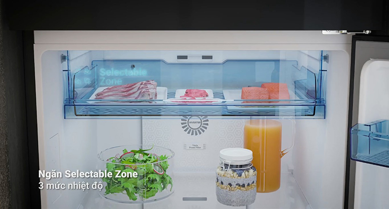 Tủ lạnh Hitachi Inverter 407 lít HRTN6443SAGBKVN - Trang bị ngăn chuyển đổi linh hoạt