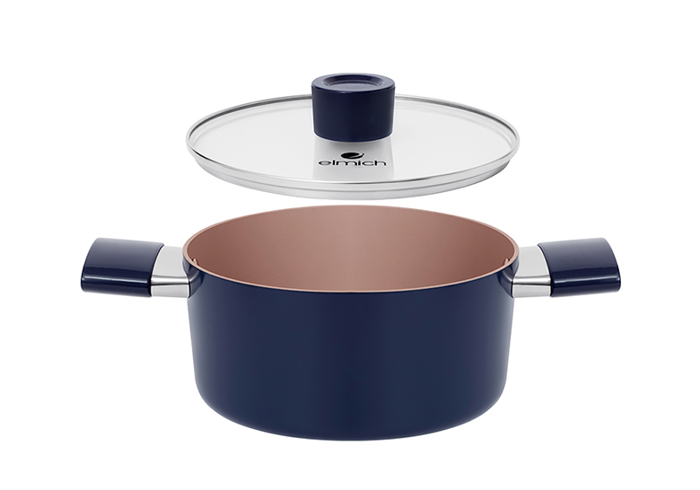 Chống dính Ceramic tự nhiên - Bộ nồi chống dính Ceramic Elmich E5240FD01 Size 18,20,24cm