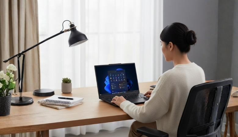 Laptop Lenovo thời lượng pin ấn tượng cho cả ngày dài làm việc