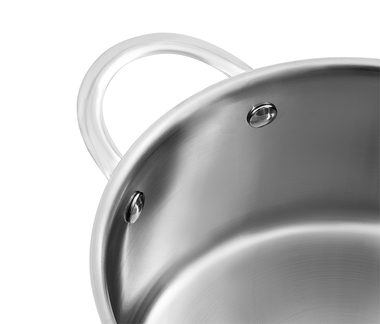 Tay cầm inox chắc chắn - Bộ nồi inox liền khối Elmich EL2487IN01 Size 16, 20, 24cm