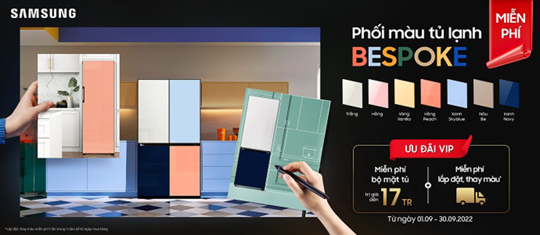 MIỄN PHÍ PHỐI MÀU TỦ LẠNH BESPOKE