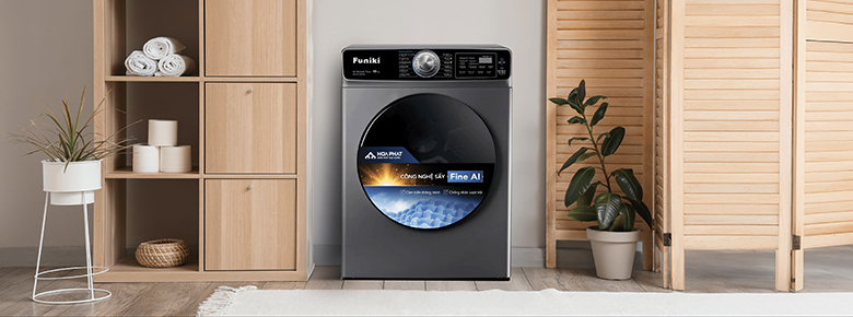 Thiết kế hiện đại, sang trọng - Máy sấy thông hơi Funiki 10kg HD V6100AG