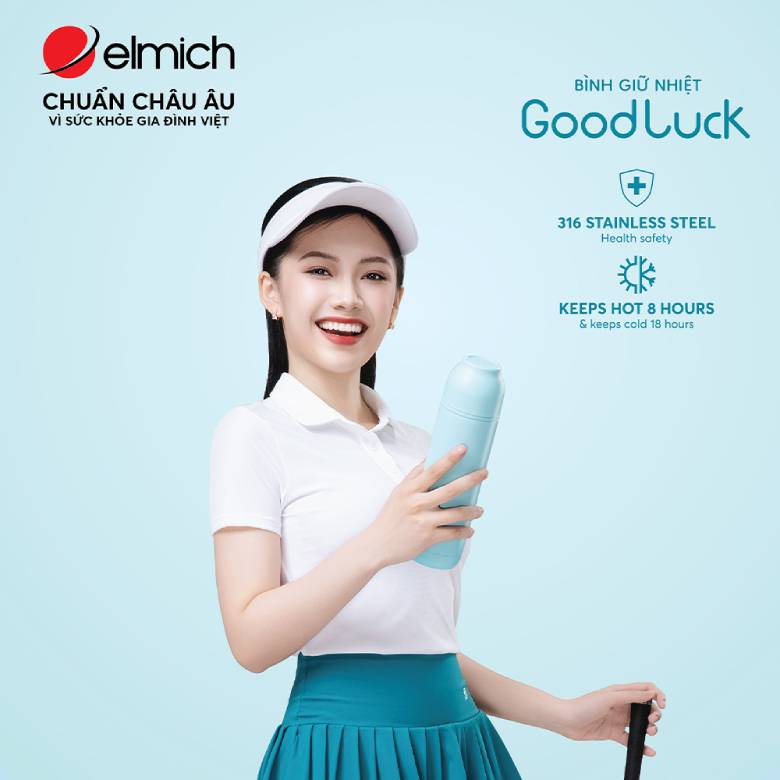  Bình giữ nhiệt inox 316 Elmich EL8306AB 500ml Màu xanh ngọc lam