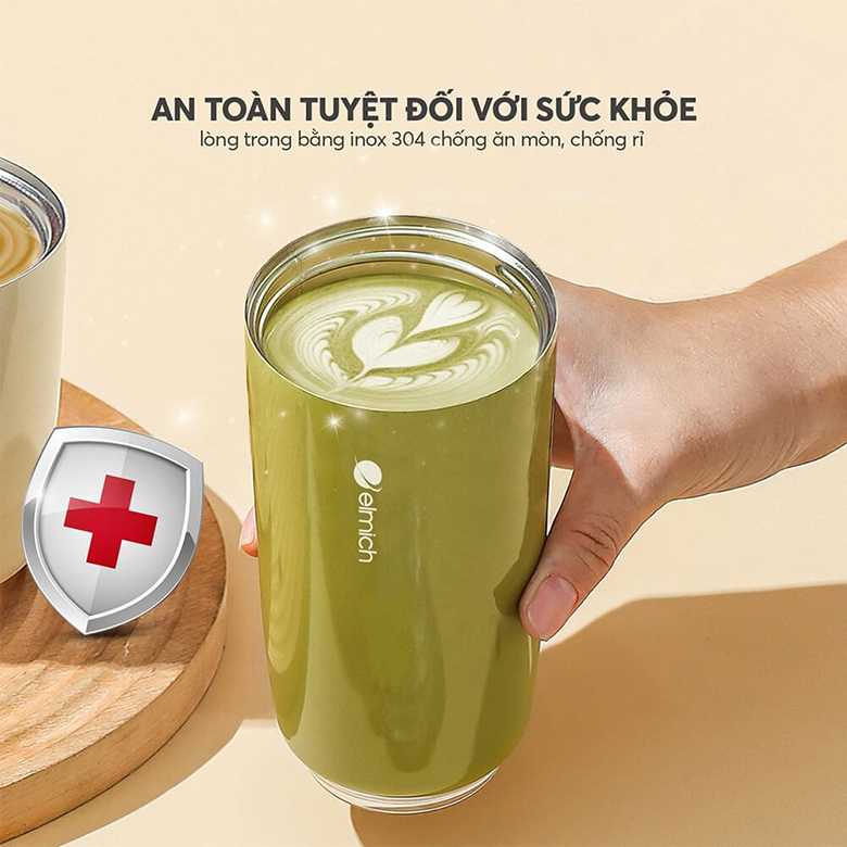 An toàn tuyệt đối - Cốc giữ nhiệt inox 304 Elmich EL8300W dung tích 420ml (màu xanh)